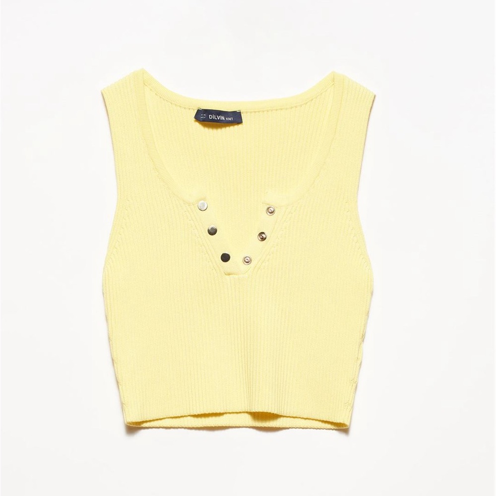 The Essential Ribbed Tank Top -Yellow